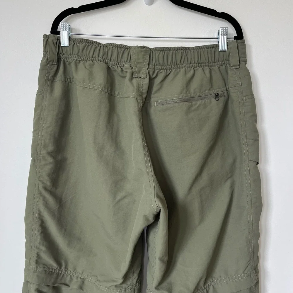 The North Face Paramount Trail Convertible Pants Mens Large Green Hiking Belted